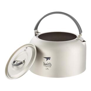 keith铠斯户外烧水壶1L咖啡壶旅行便携1.5L钛茶壶Ti3901野餐露营