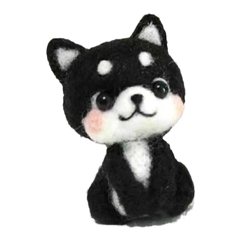 羊毛毡戳戳乐手工制作diy材料包熊猫小狗小猫咪羊驼小羊兔子礼物
