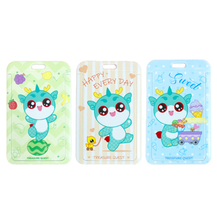 【热卖】大中华寻宝记周边儿童校园卡小学生证件公交饭卡套防丢胸卡胸牌可伸缩带挂绳保护套门禁工作套可爱卡