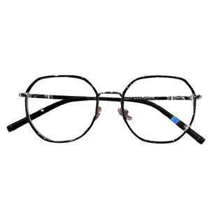 多边形感光变色近视眼镜女可配有度数墨镜韩版素颜神器显脸小学生