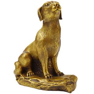 铜狗摆件 十二生肖犬狗 吉祥物狗年客厅酒柜玄关家居装饰品工艺品