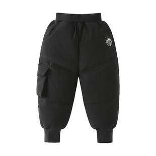 男童冬季羽绒裤大童加绒加厚长裤宝宝冬款休闲裤帅气儿童冬装裤子