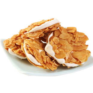 咸甜酥脆，一定要试试~恰咩扁桃仁夹心酥 杏仁牛扎饼干酥网红零食