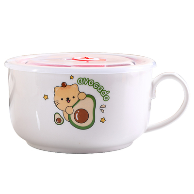 卡通泡面碗单个陶瓷宿舍用饭盒
