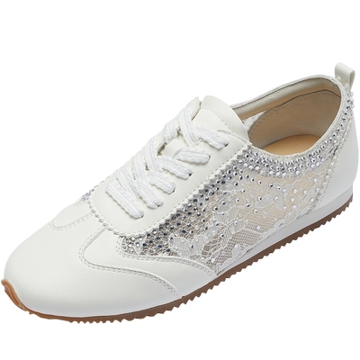 莱尔斯丹奥莱蕾丝透气休闲阿甘鞋