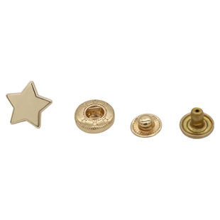 五角星星金属四合扣按扣针织衫子母扣羽绒服儿童服装纽扣装饰扣子