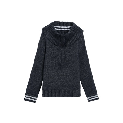 TurnSignal时尚大翻领毛衣女