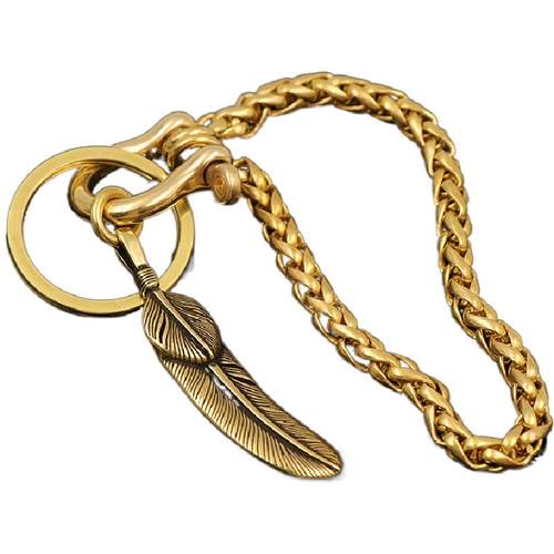 创意纯铜马蹄钥匙扣 男腰挂复古汽车钥匙扣挂件 纯手工黄铜钥匙扣