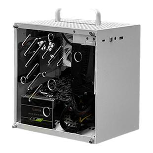 巧美小方块ITX机箱侧透台式机SFX电源机箱外壳办公游戏全高显卡