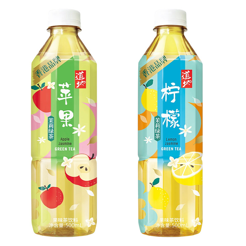 道地苹果茉莉绿茶饮品500ml瓶装整箱柠檬茉莉果味茶饮料新口味