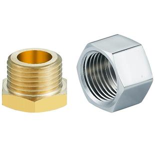 铜4分6内丝外丝堵头堵帽水管封口塞四分六分闷头管堵水龙头堵塞头