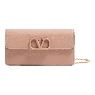 [礼物]华伦天奴VALENTINO女士 VLOGO SIGNATURE 牛皮革钱包