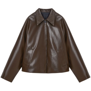 VIVIDINI PU皮羽绒服 PU皮短裤