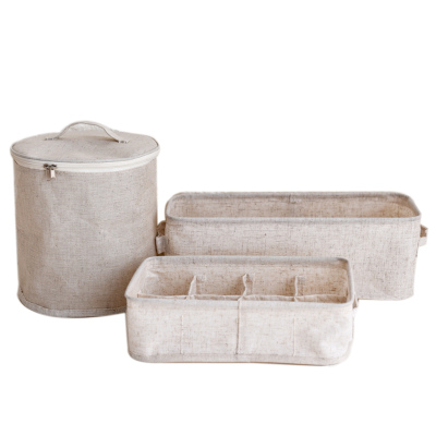 miu妙屋日式无棉麻印布艺收纳筐