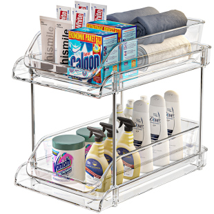 卫生间下水槽置物架抽拉式厨房拉篮厕所洗手台浴室柜下收纳分层架