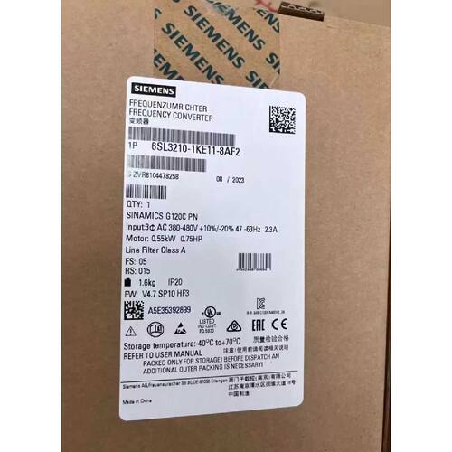议价议价西门子 6SL3210-1KE11-8AF2 G120C变频器0.55KW PROFINET