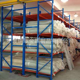 三立柱货架加厚钢材稳固承重仓储超市多层置物架大布匹库房收纳架