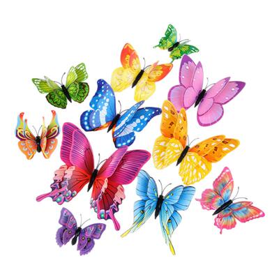仿真3d立体蝴蝶冰箱自粘墙装饰品