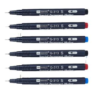新品上市GEE实验光学镜片超细晶圆玉石记号笔油性针管笔G-313 317 318打点标记笔胶片菲林笔纳米涂层笔防水