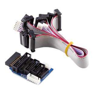 配套JLINK V8V9V10V11配件7种排线 SWD转接板JTAG2.54mm2.0彩色