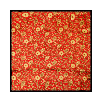 春秋复古男女桑蚕丝方巾腰果花