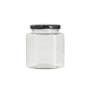 六棱玻璃瓶密封罐蜂蜜瓶果酱辣椒酱柠檬膏食品级分装罐头瓶带盖
