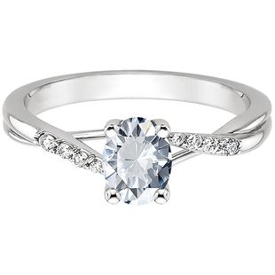 【培育】Vrai 双拥飞舞椭圆婚戒扭臂钻石戒指 美国加州进口鸽子蛋