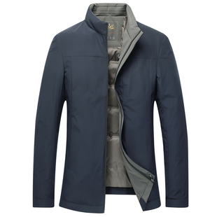 牛奶丝立领羽绒服男士2025新款商务休闲行政羽绒夹克冬季加厚外套