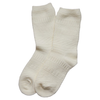 Stochastic搭配皮鞋女袜花纹经典