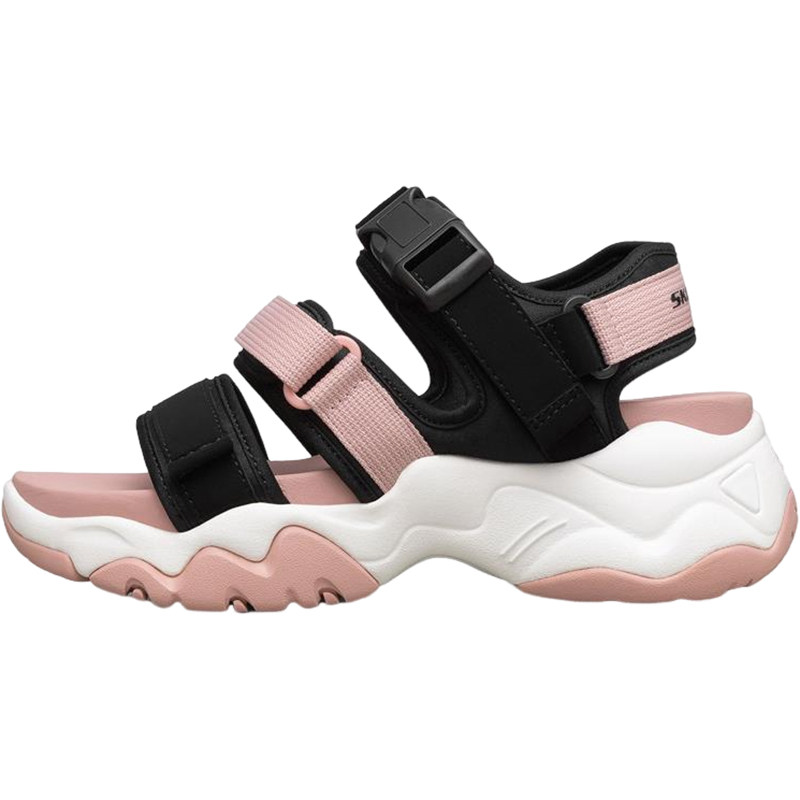 Skechers/斯凯奇正品夏季厚底老爹鞋皮质交叉绊带女子凉鞋