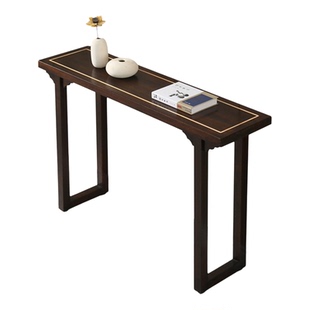 新中式玄关桌实木超窄条案走廊玄关窄条桌长条窄桌子长方形贡桌台