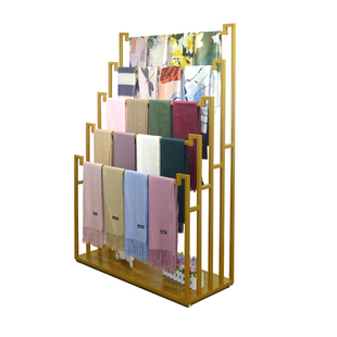 围巾架子丝巾展示架落地式服装店裤子展示架多功能挂皮带布料陈列