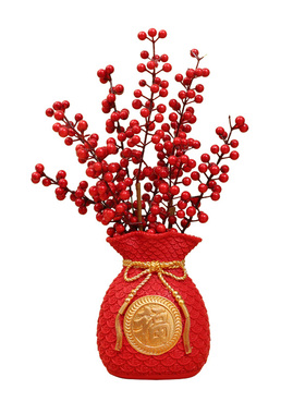 新年春节红色玄关装饰摆件