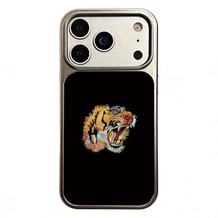 国朝苹果17proMax手机壳虎头图案iPhone16银色15磨砂玻璃14男款13保护套12适应华为mate80/pura70pro潮牌个性