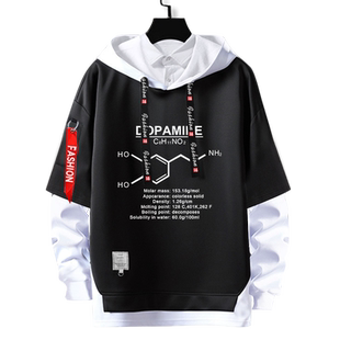咖啡因多巴胺化学分子式爱情公式生物神经连帽卫衣男女外套带帽衫