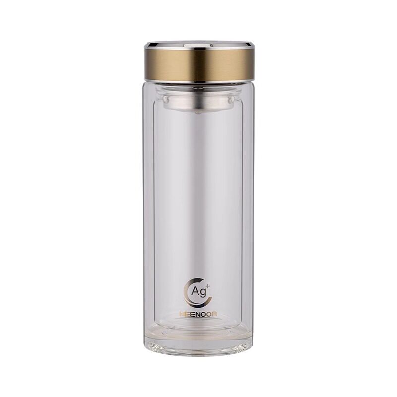 希诺抗菌杯子大容量双层玻璃水杯