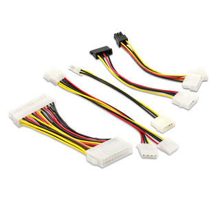 sata硬盘电源线一分二6P转IDE4针固态机械连接转接线显卡供电线