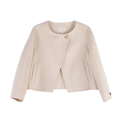 小个子专属羊绒羊毛双面短外套