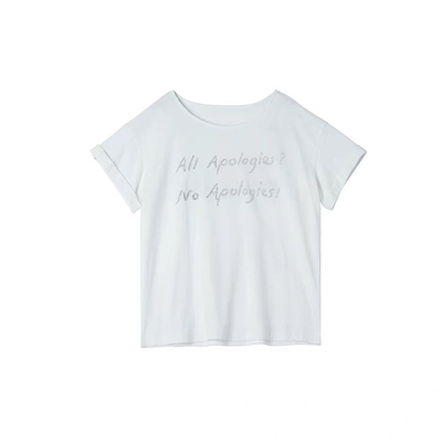 SoloForTwo做旧卷边短袖T恤夏季