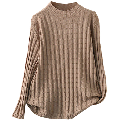 春秋大码200斤半高领薄款毛衣