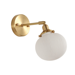 灯岛 日式复古黄铜壁灯现代北欧床头壁灯简约卫生间浴室镜镜前灯