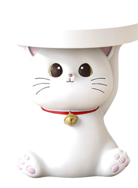 卡通招财猫换鞋凳家用