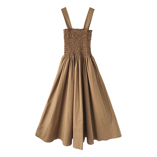 吊带连衣裙女夏季2025新款气质仙女裙一字肩背带长裙别致惊艳裙子