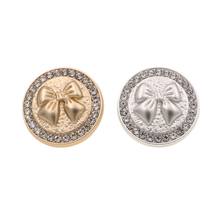 高端金属小香风扣子名媛风水钻蝴蝶结扣毛衣睡衣风衣呢子外套纽扣