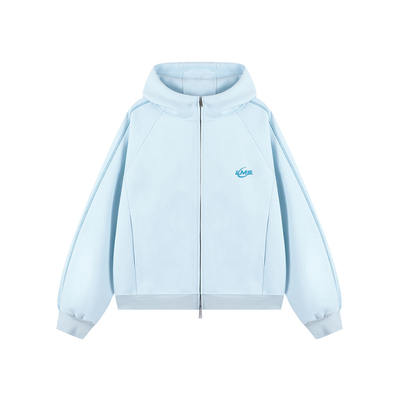 lemanism美式潮牌哈苏线运动连帽开衫卫衣男款2026春季新款外套女