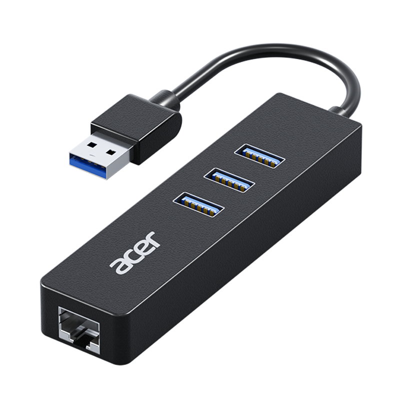 Acer/宏碁usb网线转接口rj45以太网千兆宽带网卡连接头网口转换器typec扩展坞适用于ipad笔记本电脑手机平板