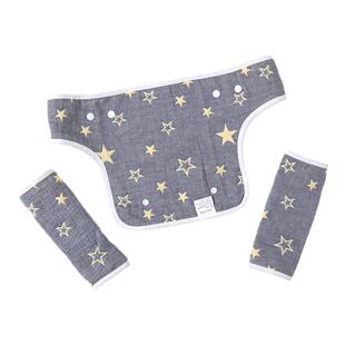 宝宝推车扶手口水巾背带肩带防咬吸吮巾纯棉纱布婴幼儿磨牙咬咬巾