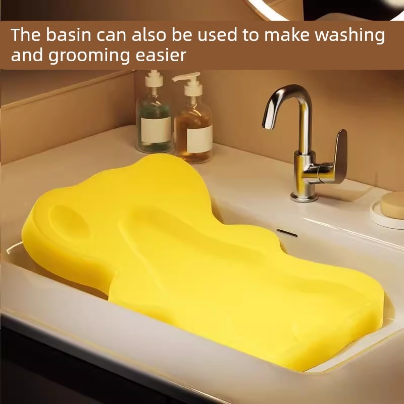 洗澡躺托婴儿海绵垫新生儿浴架澡盆网兜浴垫座椅通用宝宝洗澡神器