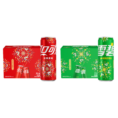 可口可乐雪碧新春烟花罐组合装