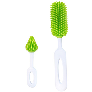 硅胶奶瓶刷清洁刷套装奶嘴刷吸管刷婴儿用品便携式杯刷耐用抗菌